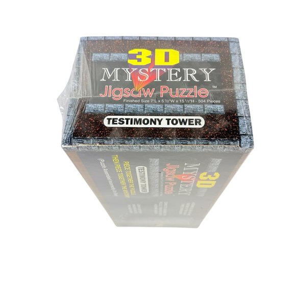 Crime Murder Mystery Game VTG 1994 3D Jigsaw Puzzle Testimony Tower Board Game - Picture 3 of 11
